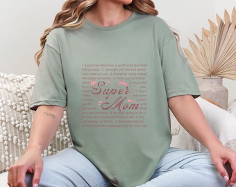 Super Mom Shirt Mothers Day Gift Funny Mom Quote Tee Mom Life Graphic Tee Inspirational Mom Shirt Mom Tee Gift for Her