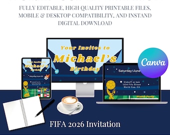 Editable Soccer Birthday Invitation Template Football Watch Party Invite Soccer Theme Party Digital Download Invitation Sports Birthday