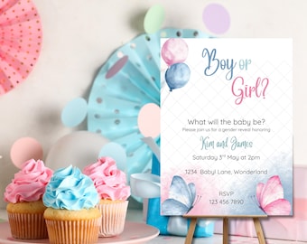 Editable Birthday Invitation Bundle Canva Template Gender Reveal Invitation Bundle Party Invite Pack Digital Download, PLR|MRR