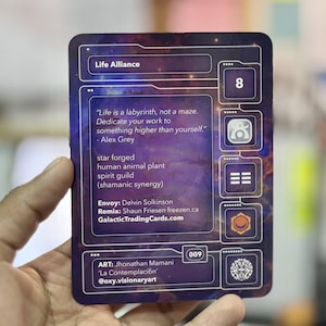 Cartas Coleccionables Galácticas - Edición Capstone - Baraja de Oráculo de Arte Visionario imagen 9