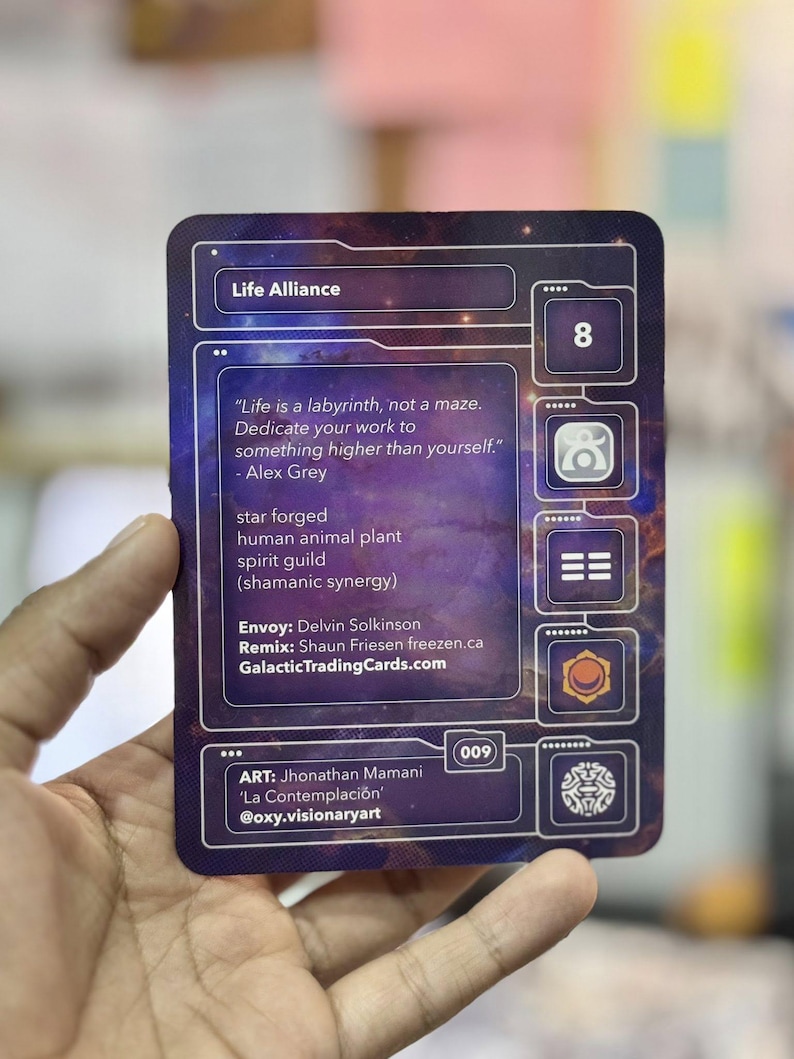 Cartas Coleccionables Galácticas - Edición Capstone - Baraja de Oráculo de Arte Visionario imagen 9