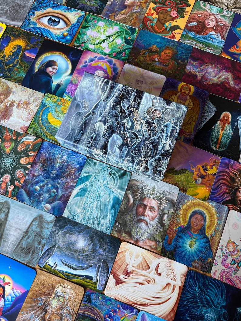 Cartas Coleccionables Galácticas - Edición Capstone - Baraja de Oráculo de Arte Visionario imagen 2