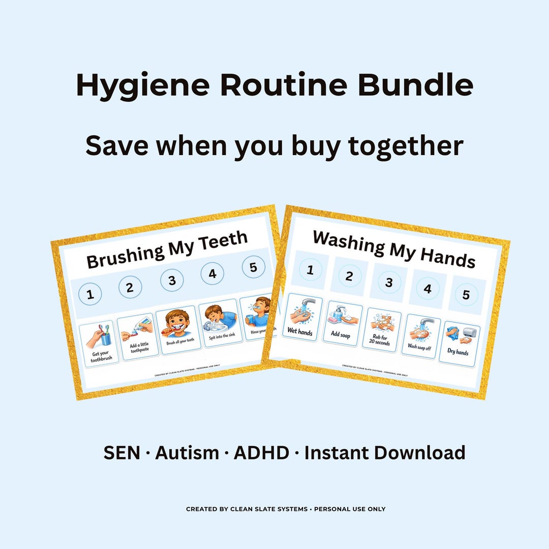 Sen Routines Chart Hygiene Routine Chart for Kids | Visual Checklist | Autism SEN ...