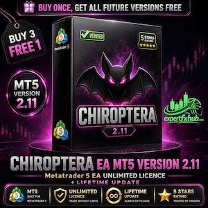 v2.1 Chiroptera EA Forex MT5 EA Expert Advisor unlimited licence, forex financial trading bot, Algorithmic Trading, ftmo scalping EA