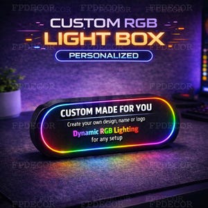 Custom Gaming Lamp – App Controlled LED Desk Light, Personalized Setup Decor, RGB Ambient Lighting