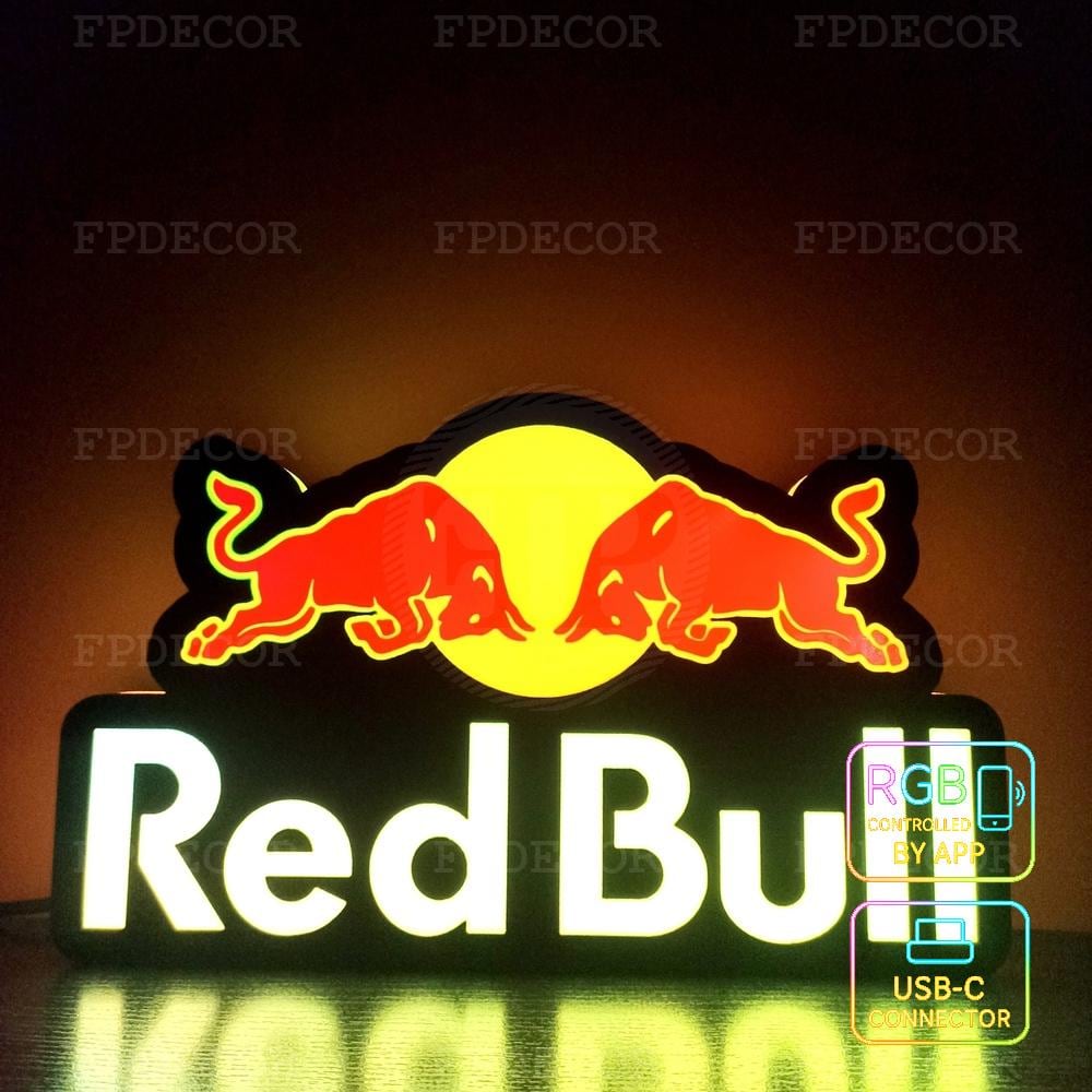 Néon redbull sign - Etsy 日本