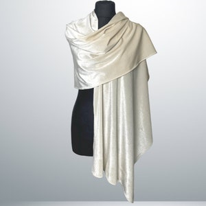 Velvet wrap beige ivory cream shawl bolero Winter wedding shrug elegant accessory 190 cm navy blue