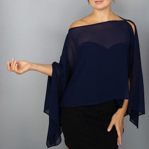Chiffon top poncho dress