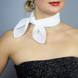 Neck Scarf White Chiffon Various Colors Scarf Neck Tie Women