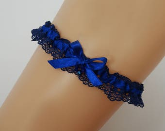 Giarrettiera da sposa , giarrettiera da sposa , regalo da sposa , matrimonio, addio al nubilato, go-go, ricordo blu marine pizzo blu blu giarrettiera da sposa giarrettiera da sposa