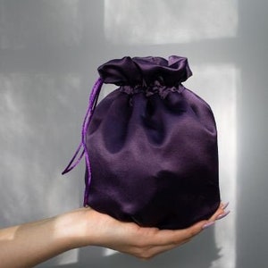 Elegante borsa a mano viola melanzana vino matrimonio viola raso borsa porta soldi comunione festa abito accessorio pochette ballo di fine anno