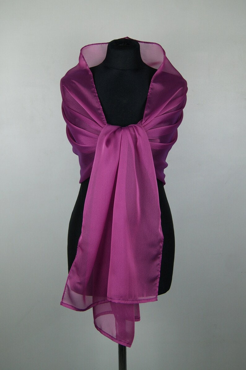 blush chiffon shawl