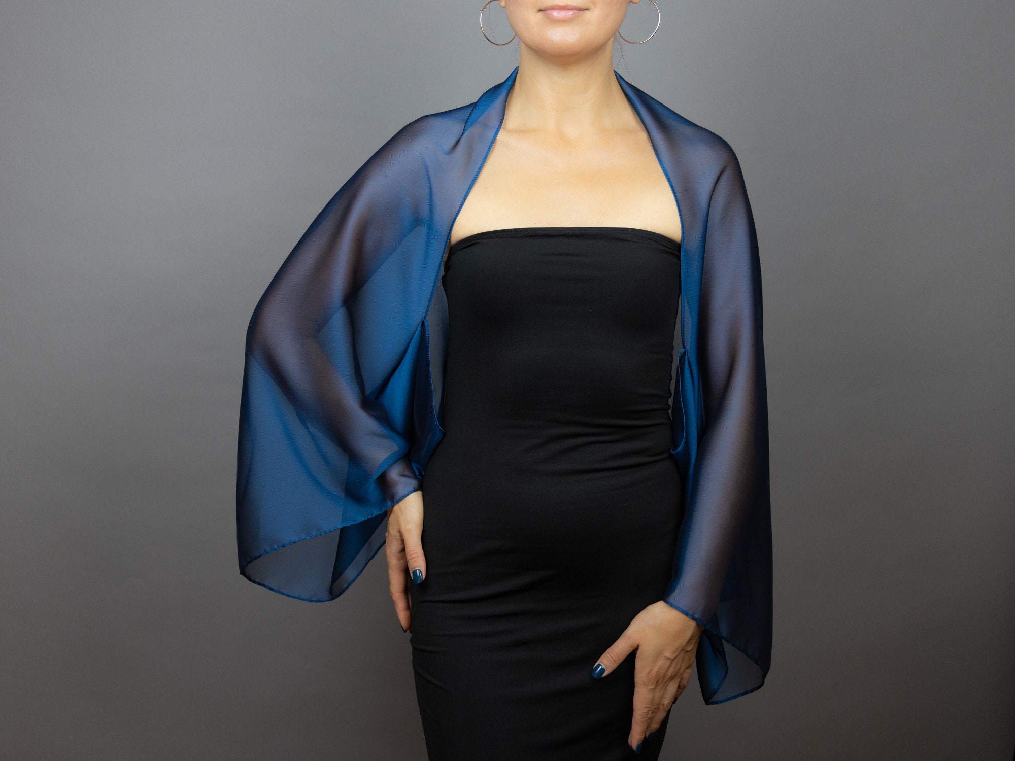 Slate Blue Dress With Long Sleeves - Etsy