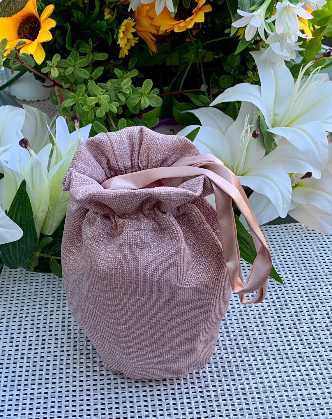 Dusty Pink Bag Color Mauve Soft Pink Money Bag Purse Wedding Etsy