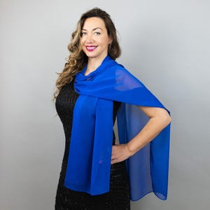 royal blue shrugs for dresses Chiclily Women's Long Sleeve Cropped Cardigans Sweaters Open Front Knit Short Shrugs for Dresses, Royal Blue M, Size: Medium