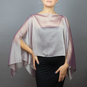 Pearl chiffon capelet wrap shrug wedding dress, luxury black evening shrug, evening capelet, shoulder cape, colors available, choir cape