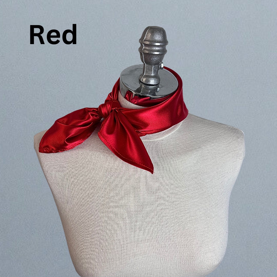 Satin Neck Scarf, Red Scarf, Various Colors Scarf, Red Neck