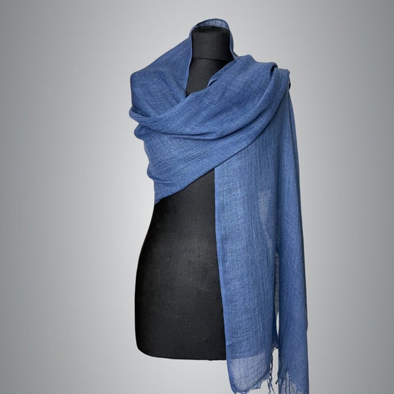 Chal Estola Bufanda Mujer boda color azul - Etsy