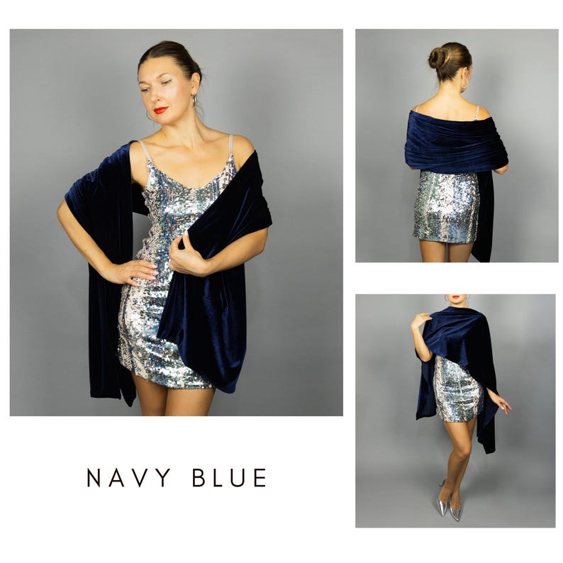 Pink blush velvet velour wrap shawl bolero Winter wedding shrug velvet scarf pink mauve velvet, rose velvet,velvet scarf, warm bridal scarf Navy blue