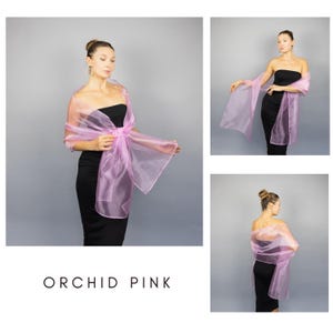 Neon pink scarf fuchsia wrap pink sheer shawl fuchsia organza shawl neon pink sheer shrug bridesmaids pink scarf woman scarf evening shawl Orchid pink