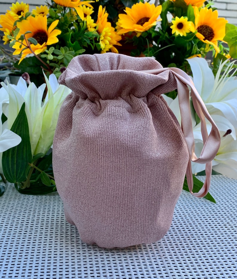 Dusty Pink Bag Color Mauve Soft Pink Money Bag Purse Wedding Etsy