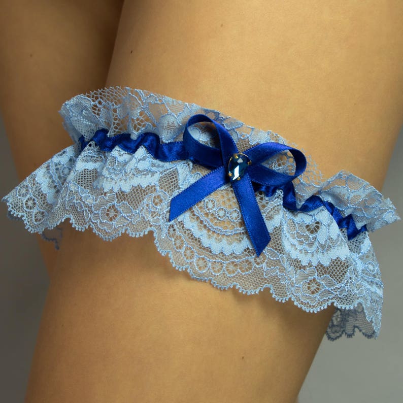 Bridal tossing garter for your wedding special occasion blue light blue lace wedding gift keepsake hen night out