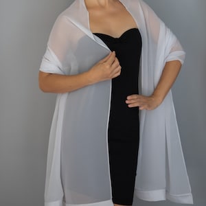 Chiffon wrap shawl wedding shrug elegant accessory light silver grey luxury wrap party wedding dress bridesmaids