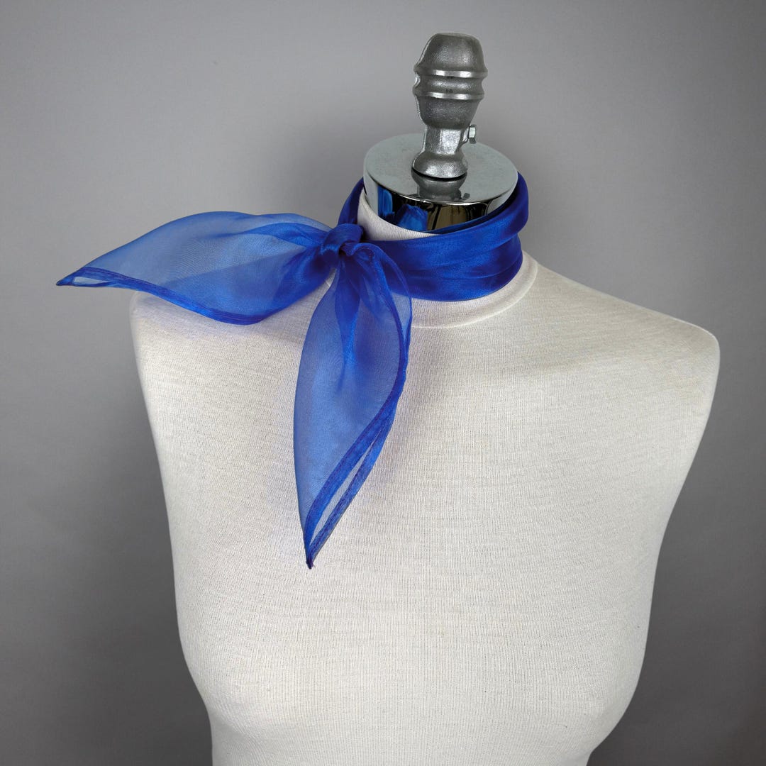 Neck Scarf Royal Blue Scarf Blue Neck Scarf Women Purple Scarf Purple ...