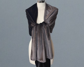 Velvet wrap shawl bolero Winter wedding shrug velvet scarf taupe brown or cinnamon brown navy blue, bridesmaids taupe wrap, bridal velvet