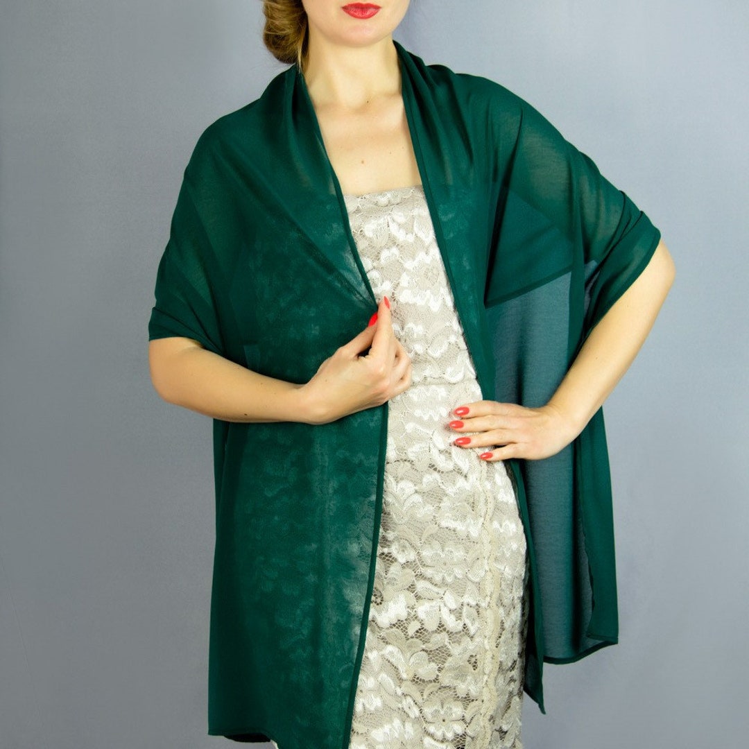lime green chiffon shawl