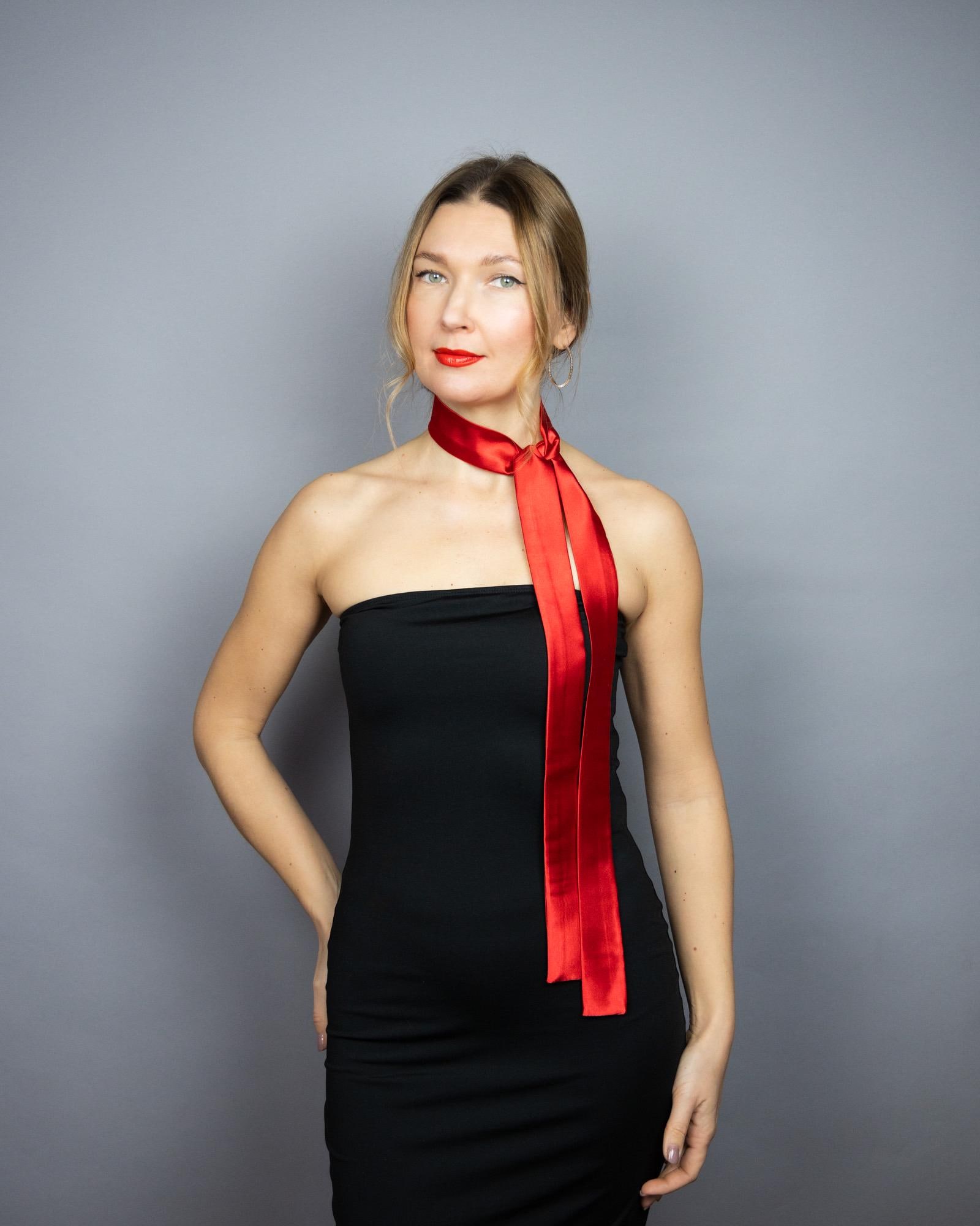 strapless open back dress Couple Dress XL-42 / Red main image 0