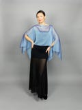Copen Blue Chiffon Wrap Capelet – Wedding Shrug Bolero, Elegant Light Blue Accessory product logo