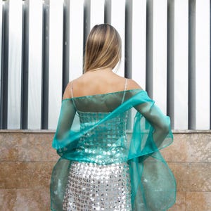 Aqua and Brown Dress - Etsy Australia