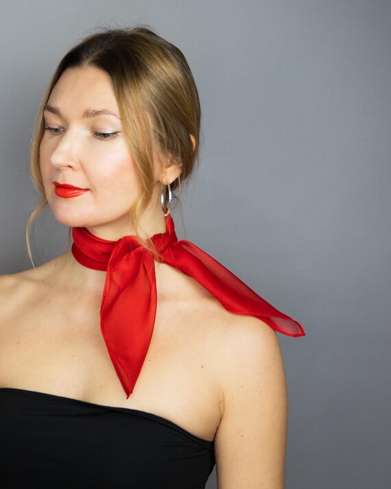 Sciarpa Da Donna In Raso Con Stampa Floreale - Foulard Multiuso Per Collo, Capelli E Borsa, Morbida Come La Seta, Taglia Unica