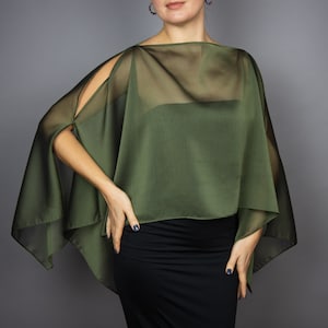 Olive green wrap bolero capelet wedding evening shrug olive green, navy, choir costume,  shrug jacket, woman poncho, woman cape bridesmaids