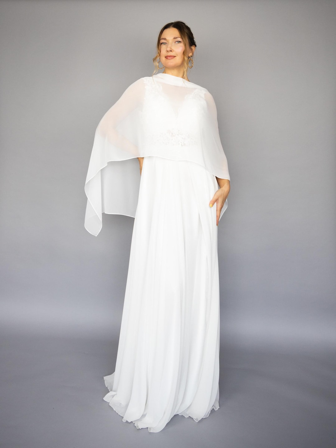 White Capelet Bridal Capelet Bridal Wrap Bridal Shawl Bridal Scarf ...