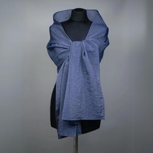 Blue wrap, blue shawl blue scarf blue evening scarf blue shrug Steel Blue Air Force blue wrap limited edition scarf prom scarf woman shawl