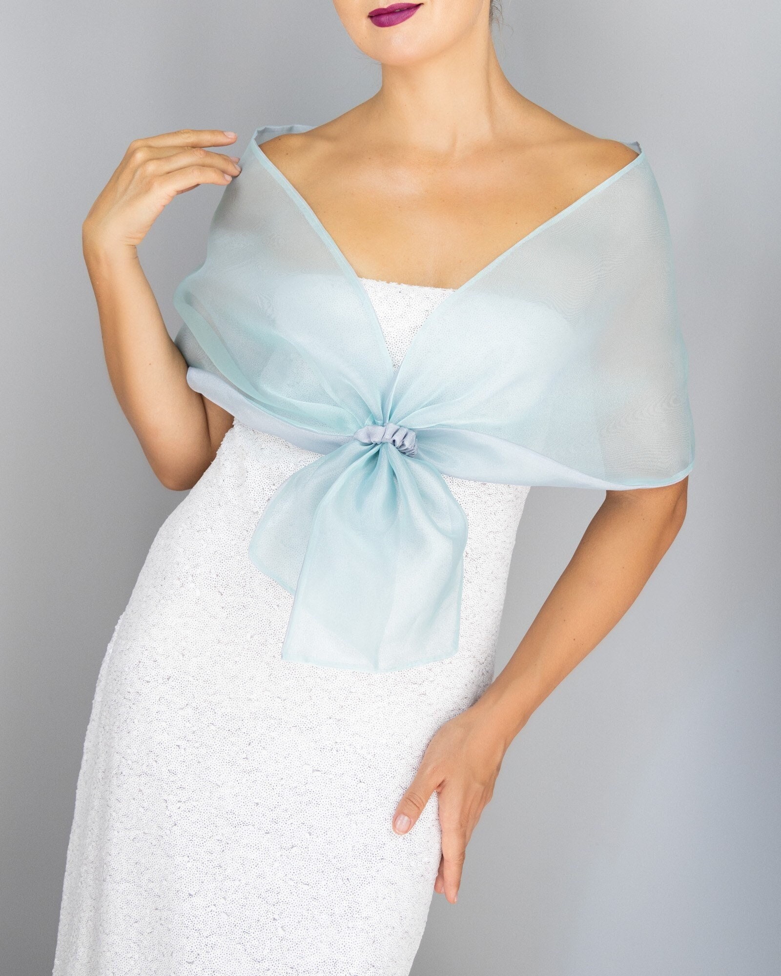 Turquoise Blue and Grey Dress - Etsy