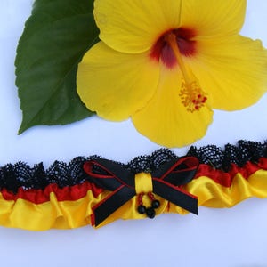 National Pride Garter German, USA, Italian Flag Colors - Handmade Colorful German Flag Garter - Perfect Bridal Gift or Prom Accessory
