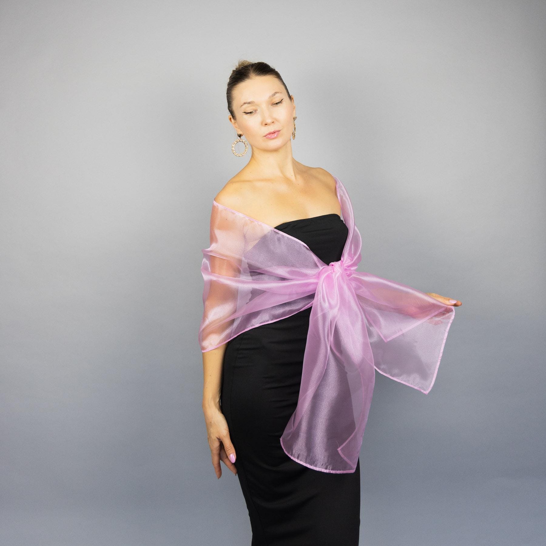 rose gold shawls and wraps for evening dresses Rose Gold Boat Neck Chiffon One Shoulder Shawl Mother of Bride Dress main image 1