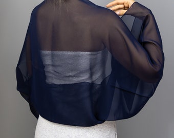 Navy Wrap Navy Bolero Navy Blue Shrug Navy Blue Wrap Sheer Blue