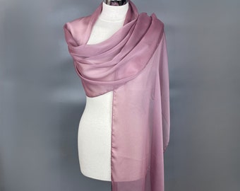 Frauenschal, Brautjungfern, Hochzeit Shrug, Frau leichter Chiffon Wrap, Frauenschal gold, Chiffon mauve altrosa