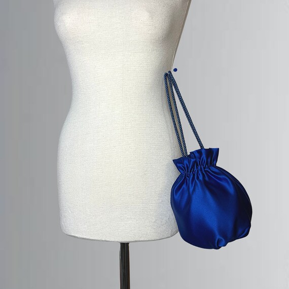 Zara blue satin bag sale