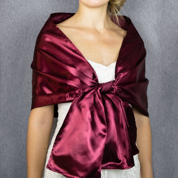 burgundy wedding wrap