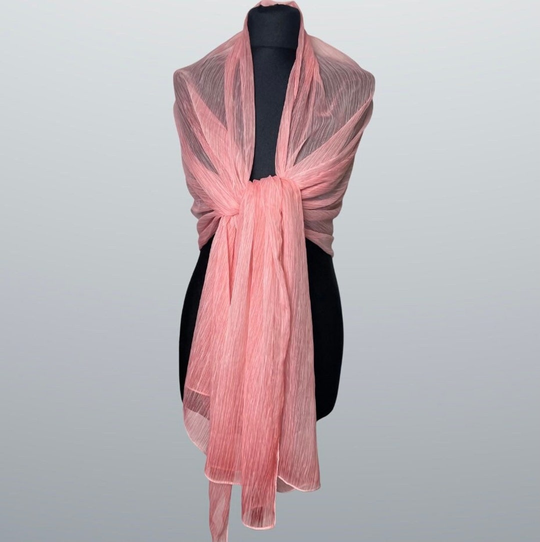 blush chiffon shawl