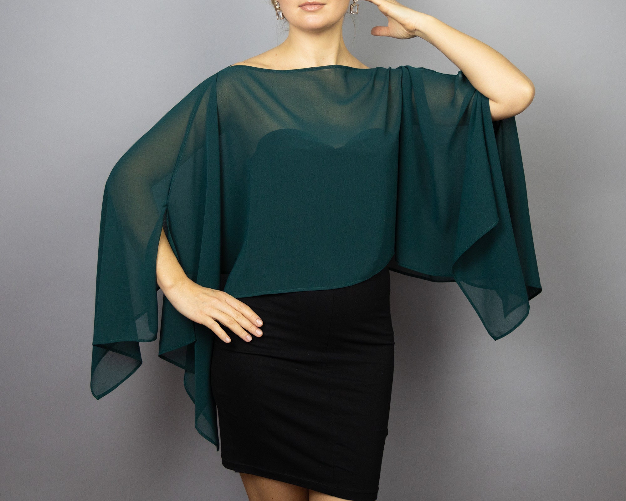 Chiffon poncho dress online
