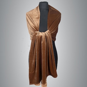 Velvet wrap shawl bolero Winter wedding shrug velvet scarf brown cinnamon navy blue