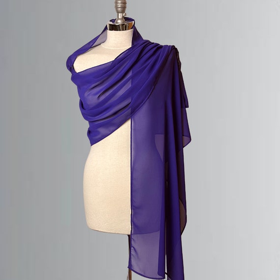 Sheer Shawl Purple