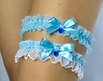 Ladies White Heart Bride To Be Garter – Wedding Bridal Hen Night Party Accessory