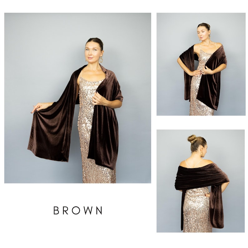 Pink blush velvet velour wrap shawl bolero Winter wedding shrug velvet scarf pink mauve velvet, rose velvet,velvet scarf, warm bridal scarf Brown